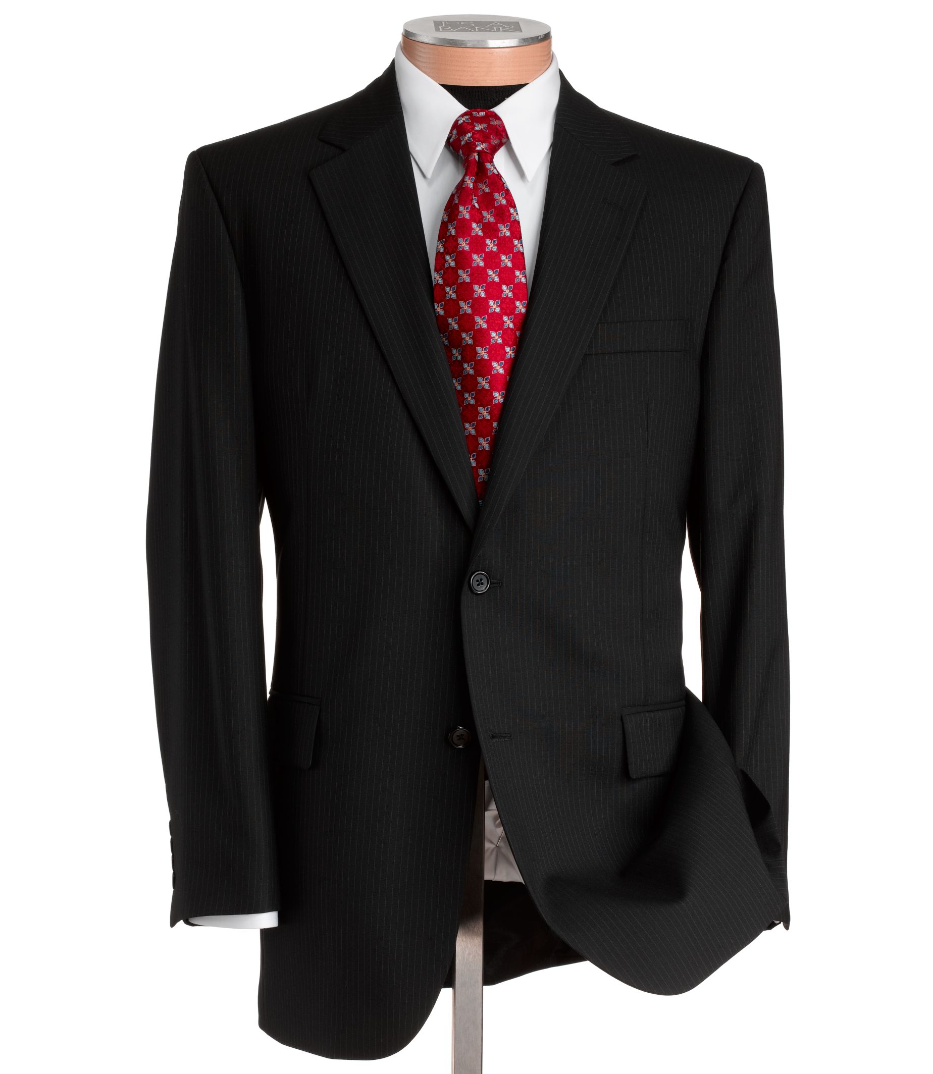 Executive 2-Button Wool Suit with Side Vent Jacket and Pleated Front Trousers- 2nd for $99
