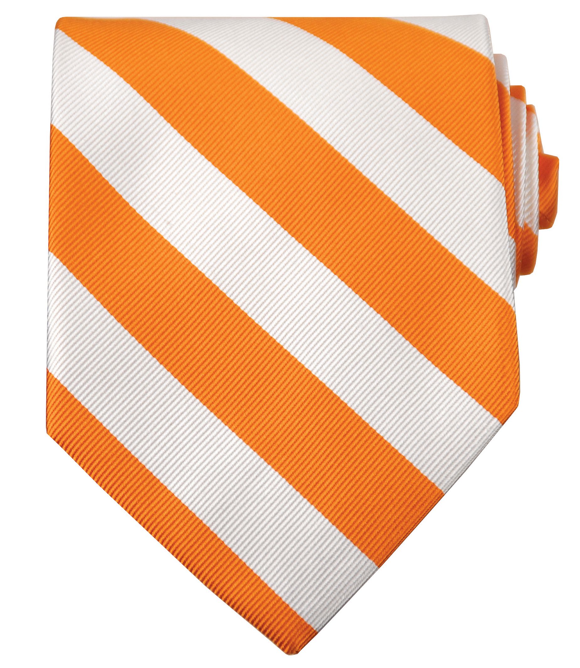 Collegiate Tie- Orange/White