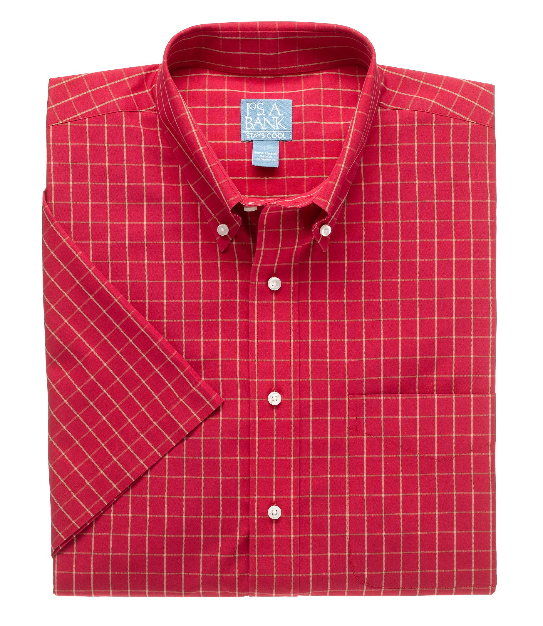 Stays Cool with Wrinkle-Resistant Pattern Sportshirt- Get Your 2nd 25% OFF, 3rd FREE!