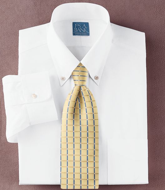 Stays Cool Tailored Fit Broadcloth Buttondown Collar Dress Shirt