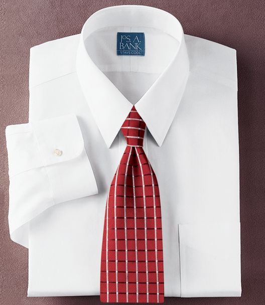 Stays Cool Tailored Fit Broadcloth Point Collar Dress Shirt- 2 for $99