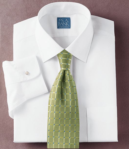 Stays Cool Tailored Fit Broadcloth Spread Collar Dress Shirt