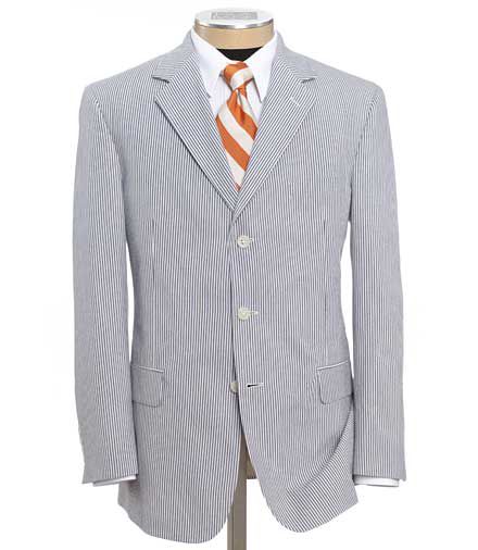 Stays Cool Seersucker 3-Button Sportcoat
