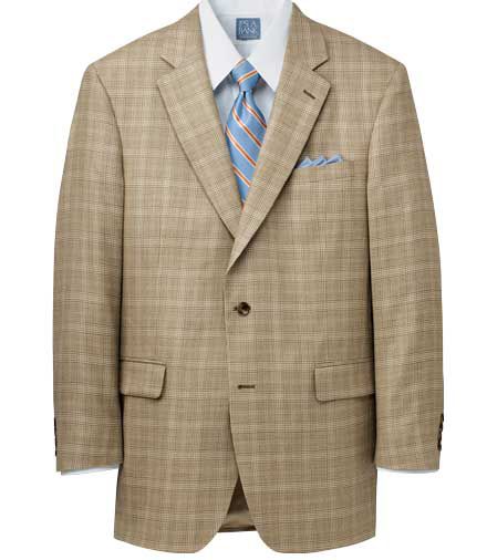 Executive 2 Button Tan Plaid Sportcoat
