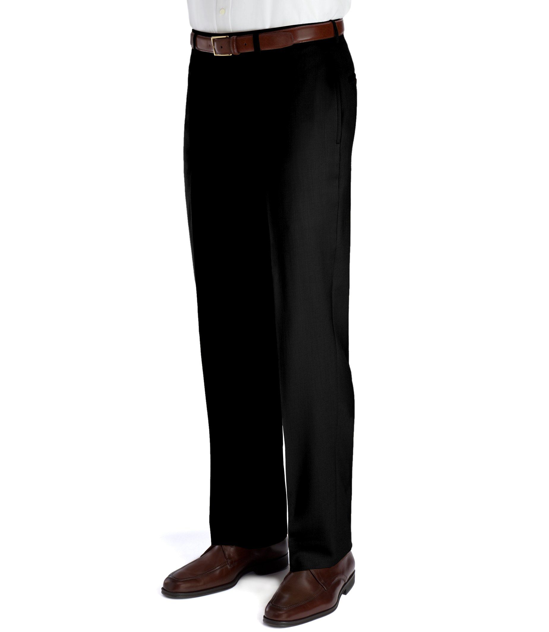Business Express Plain Trousers-Black Stretch