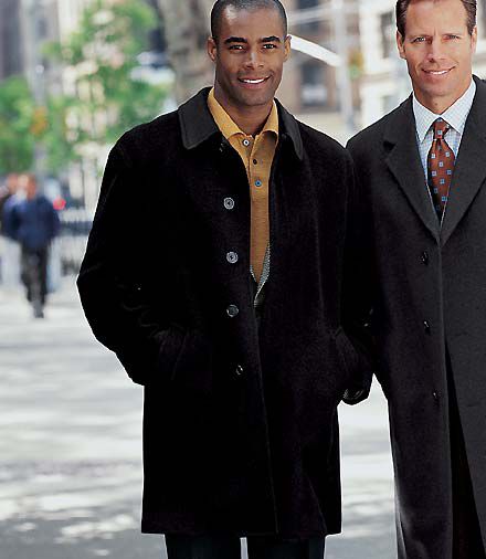 Wool/Cashmere Classic Weight With Satin Lining 3/4Length Topcoat-Camel Only
