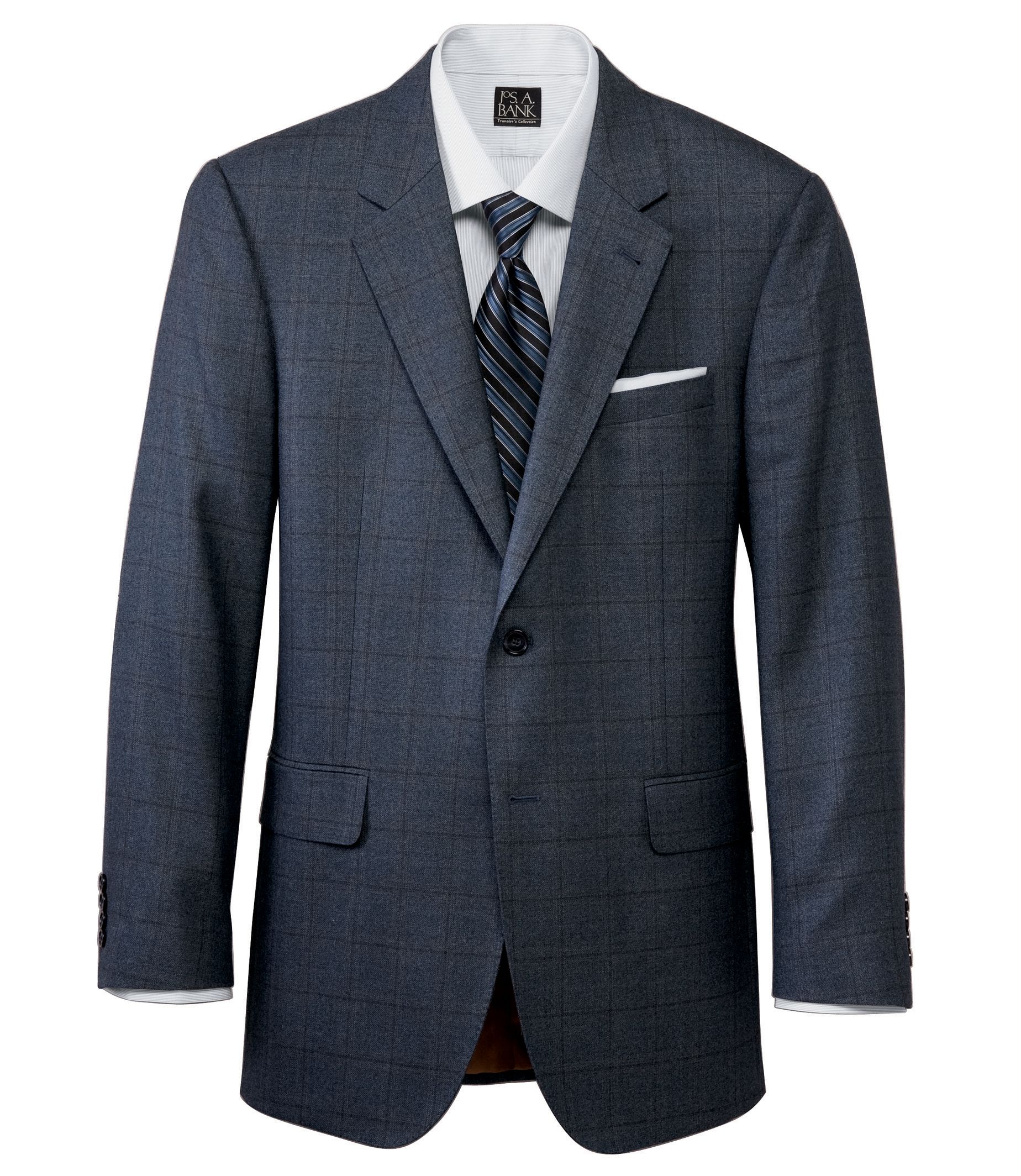 Joseph 2 Button Sportcoat- Navy/Grey Windowpane