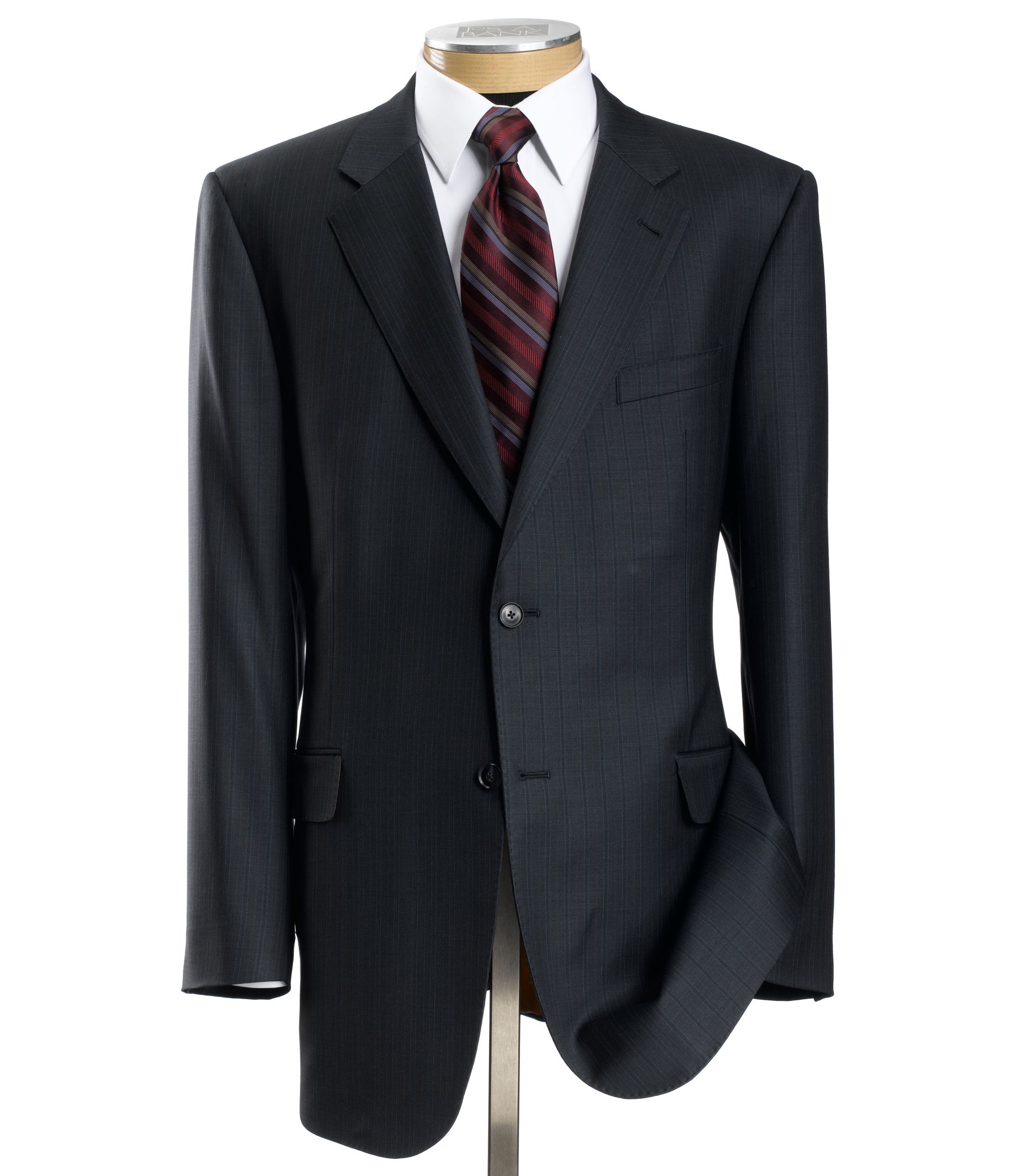 Joseph 2 Button Wool Suit- Charcoal Multi Track Stripe
