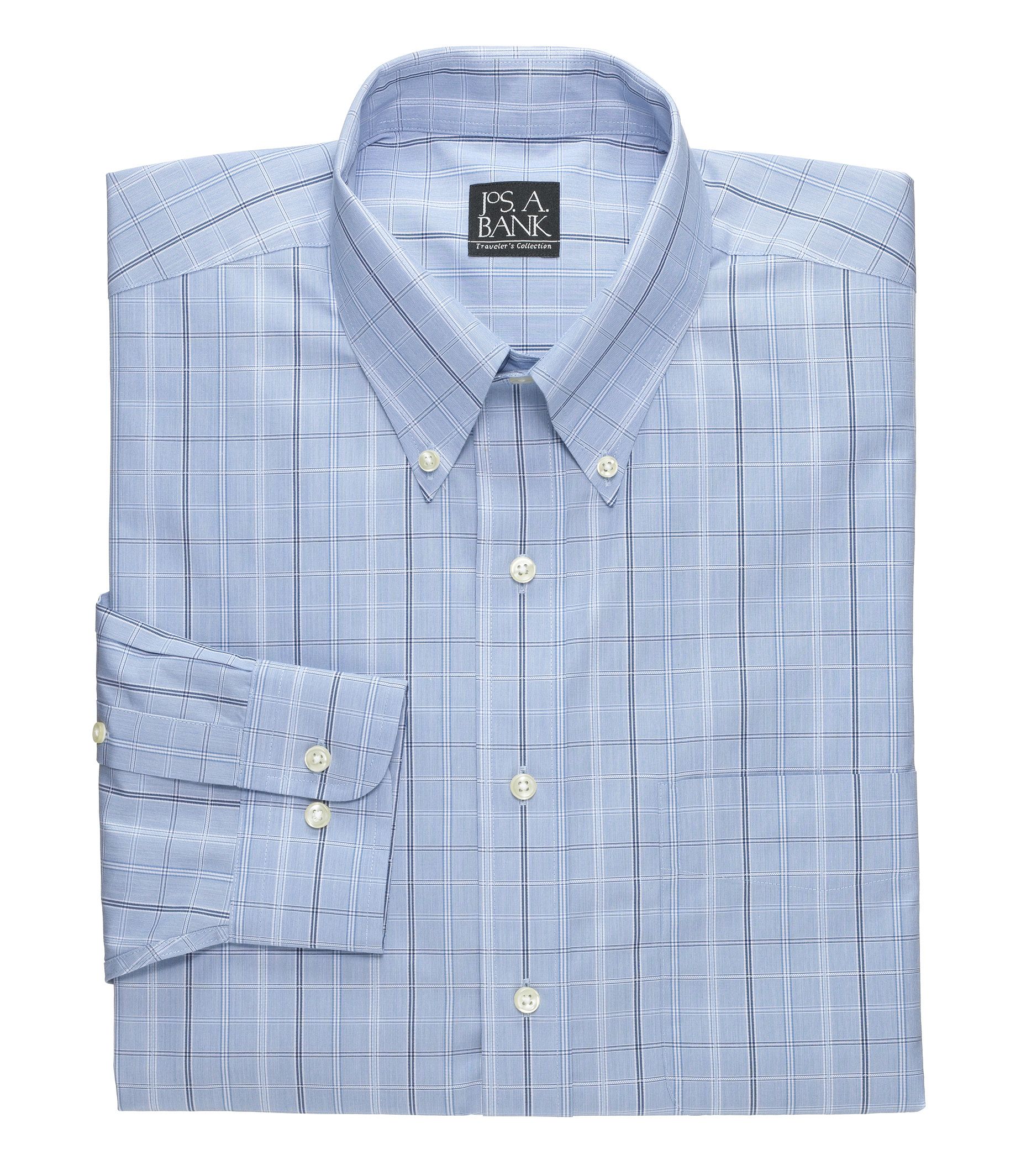 Traveler Patterned Poplin Buttondown Collar Sportshirt Big or Tall