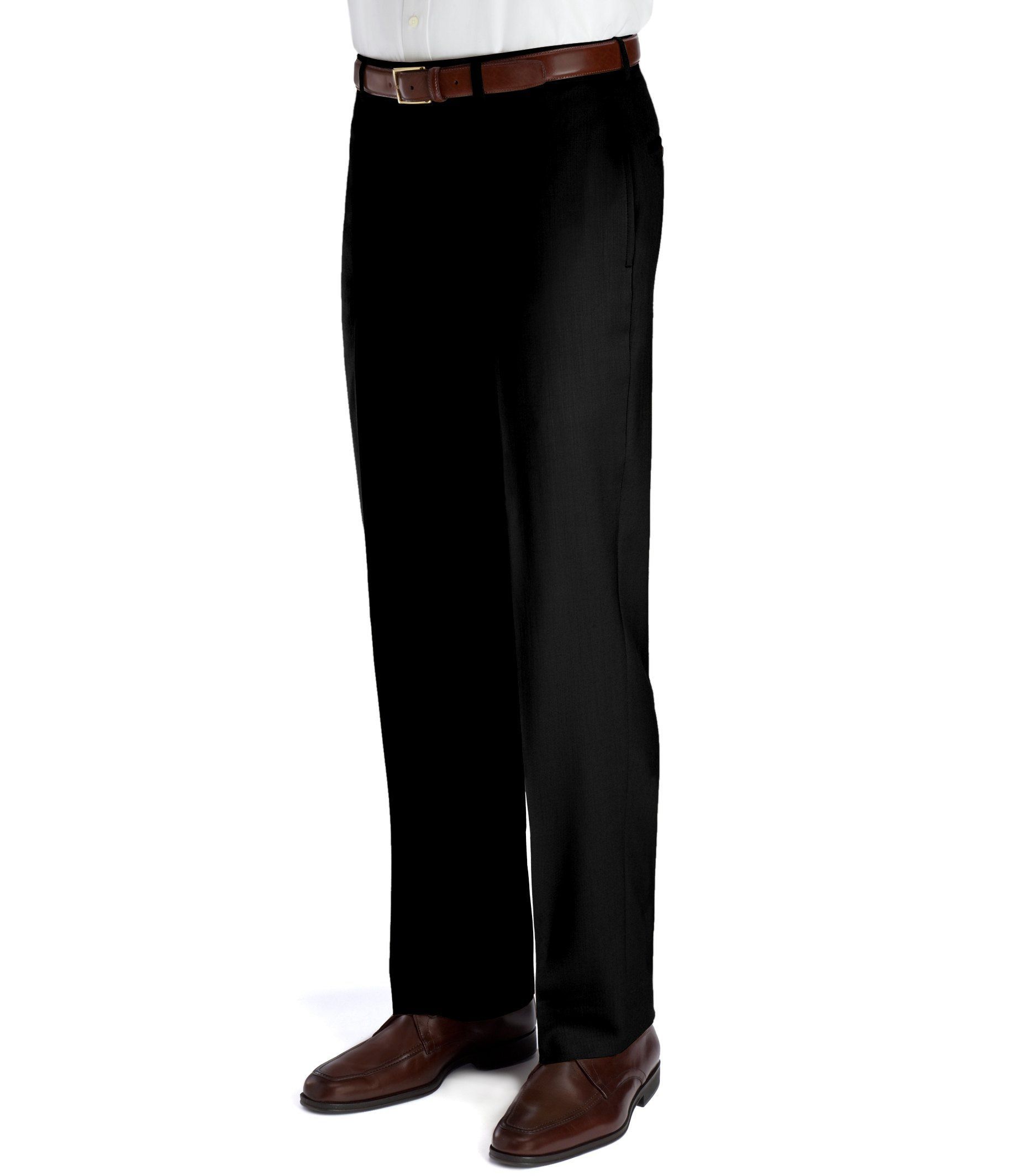 Signature Plain Front Trousers- Black, Grey, Navy Stripe