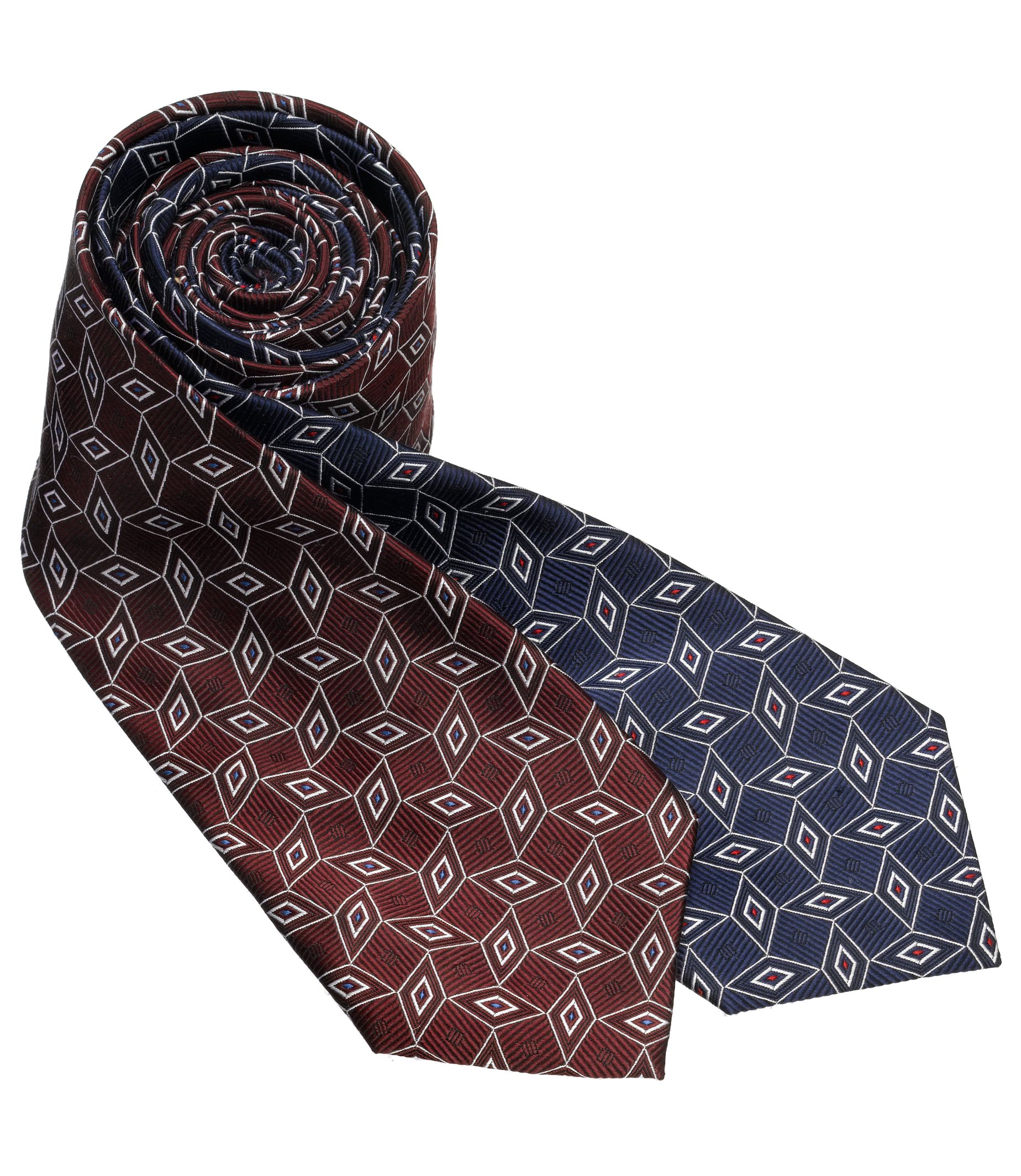 Tossed Diamond Pattern Navy Tie