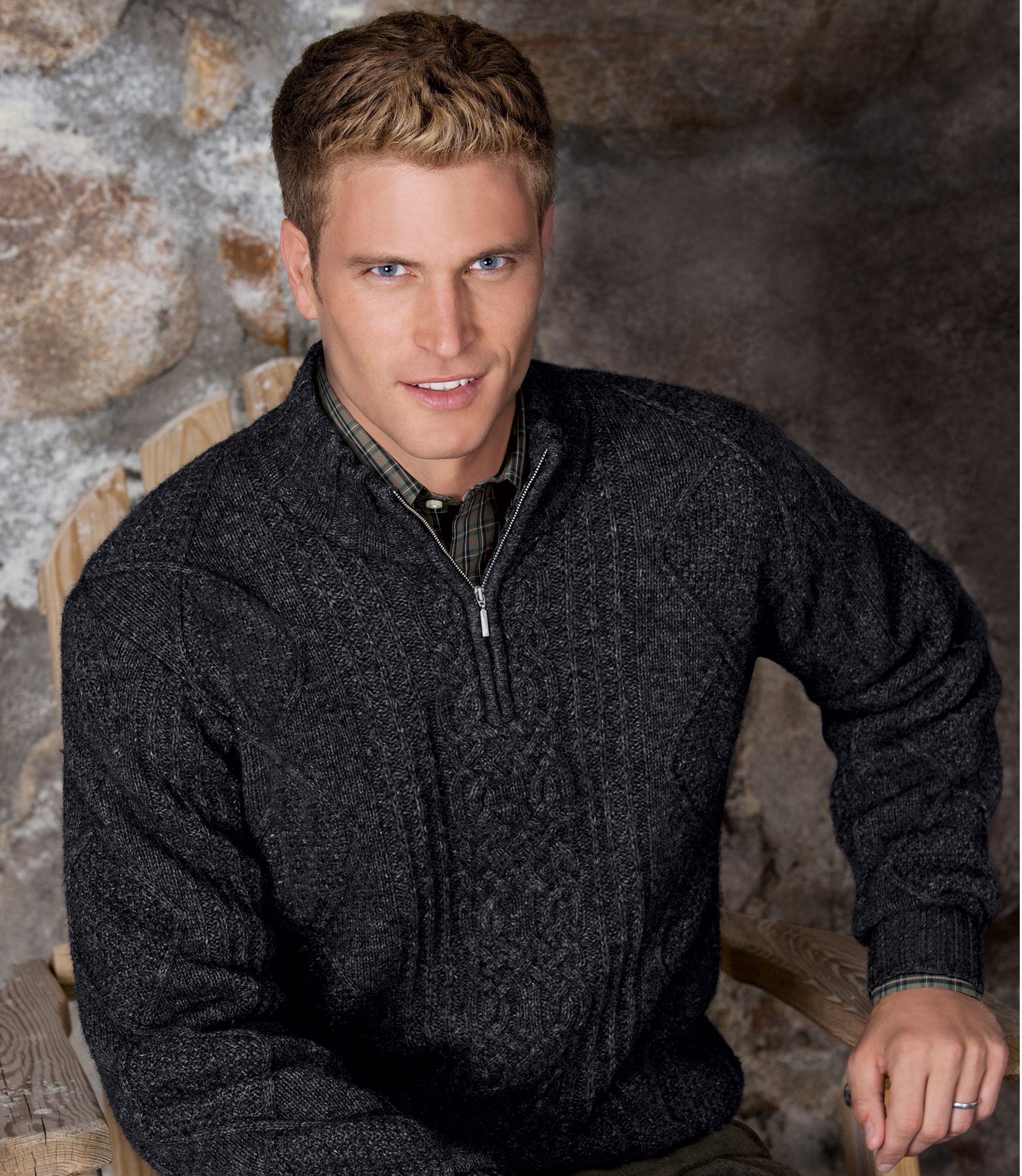 Signature Lambswool Half-Zip Sweater