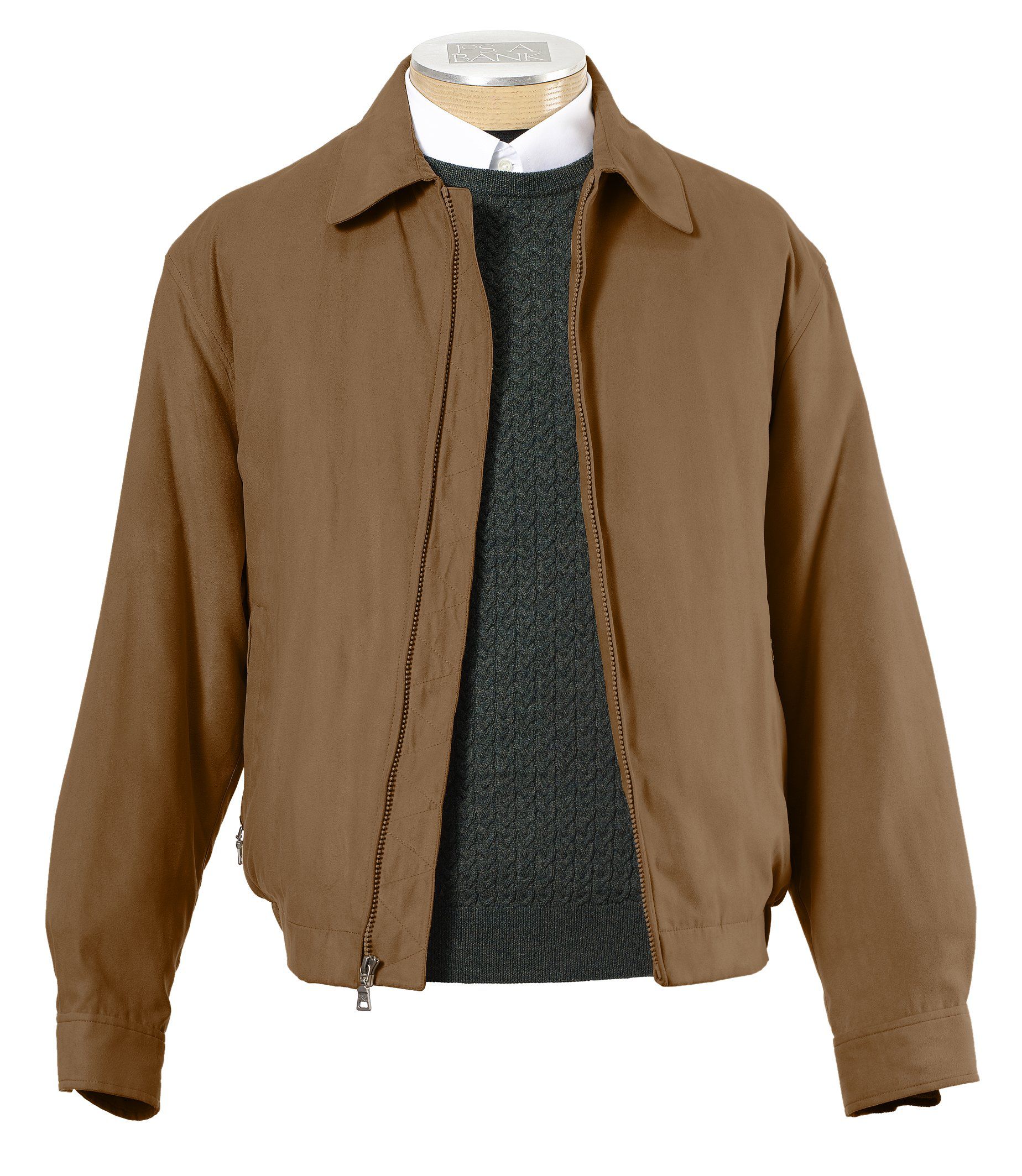 Micro-Suede Zip-Out  Bomber Jacket Tall