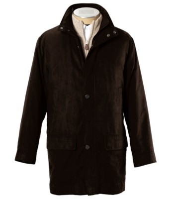 JoS. A. Bank Micro-suede Zip-out Three-quarter Len...