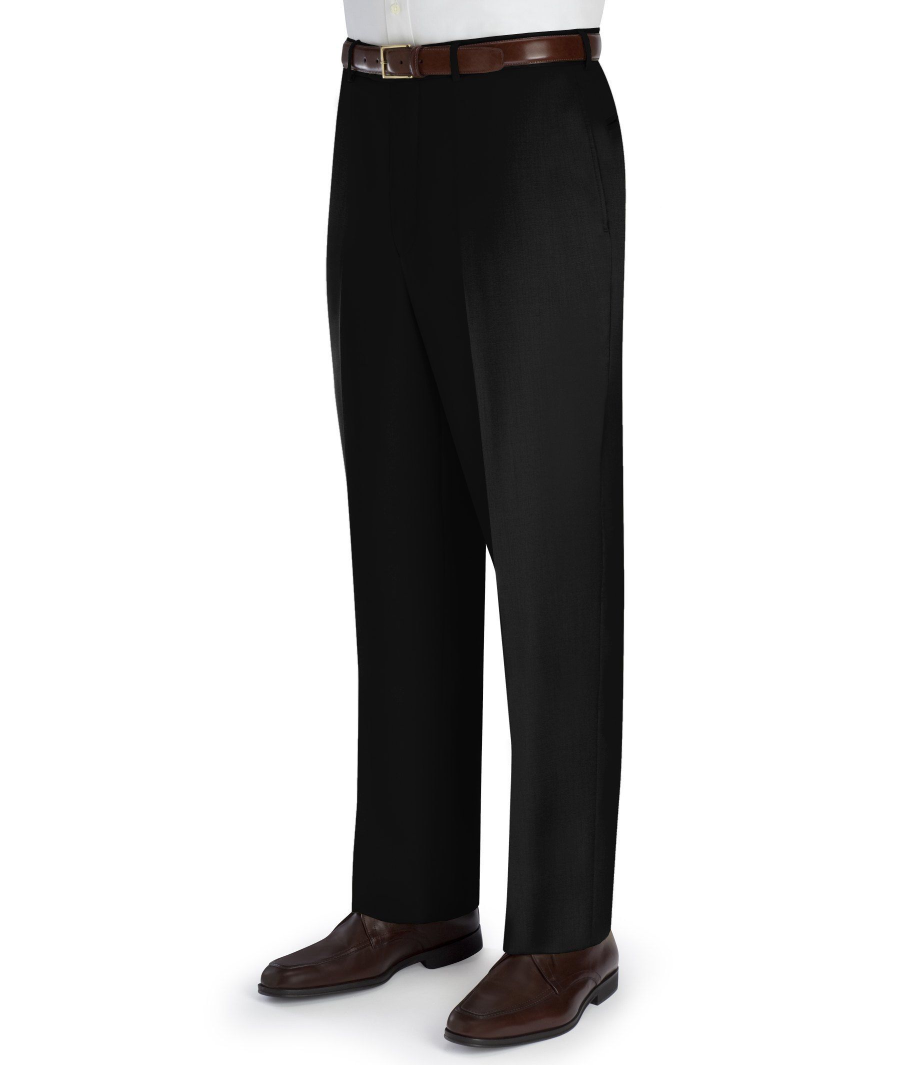 Signature Wool Gabardine Pleated Trouser Portly- Buy 1, Get 2nd for $99, 3rd FREE!