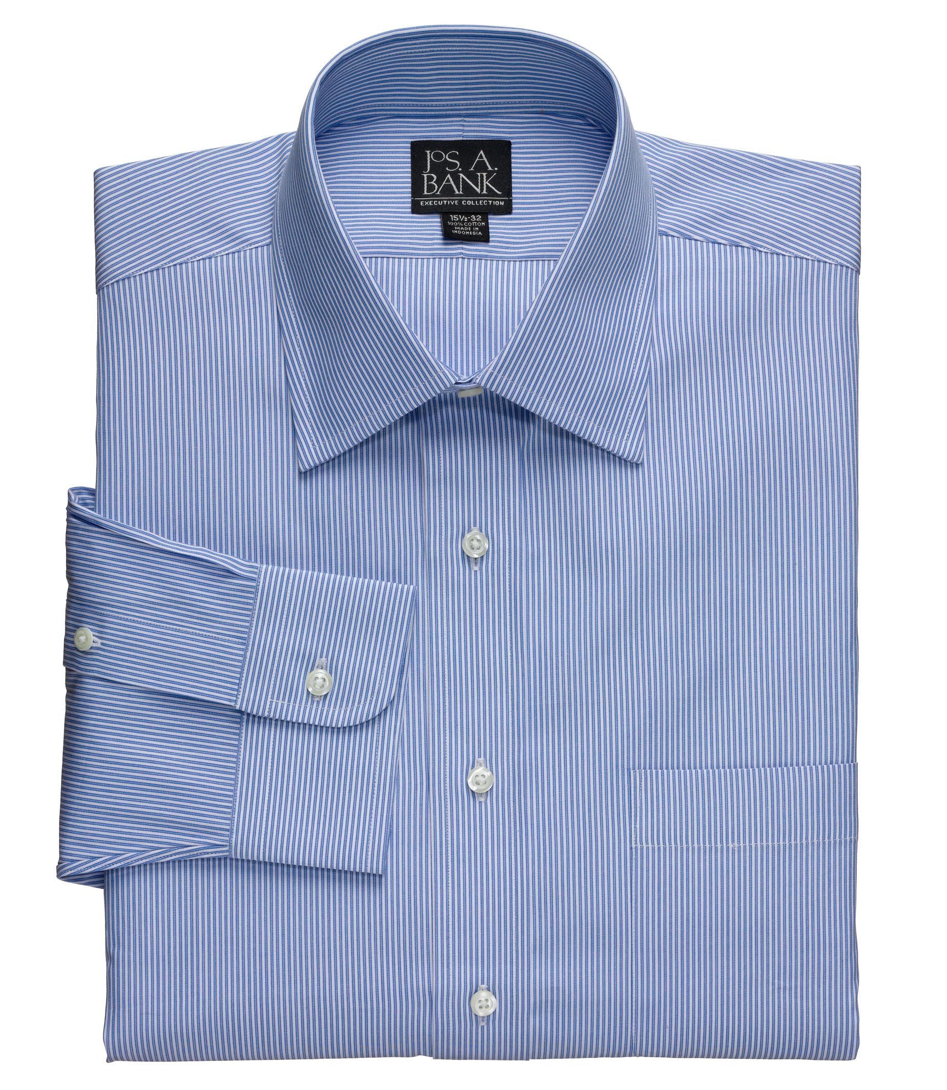 Executive Collection Pattern Spread Collar Dress Shirt