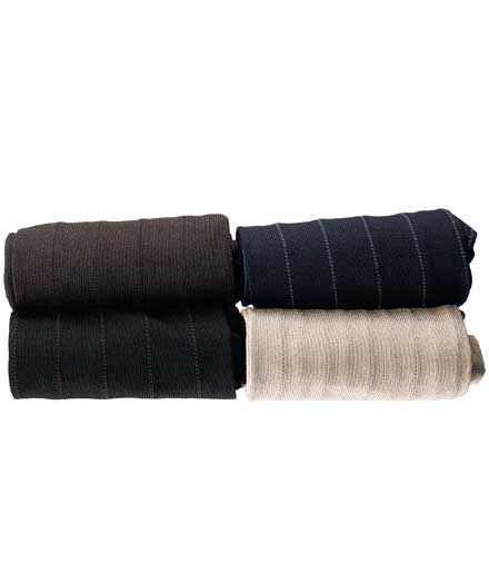 Pinstripe Mid-Calf Socks

