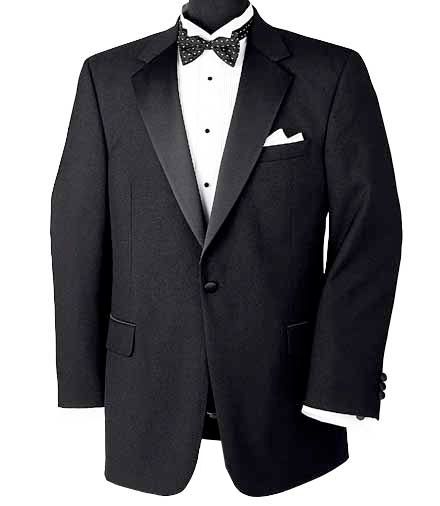 Black Notch Collar Tuxedo Portly Jacket