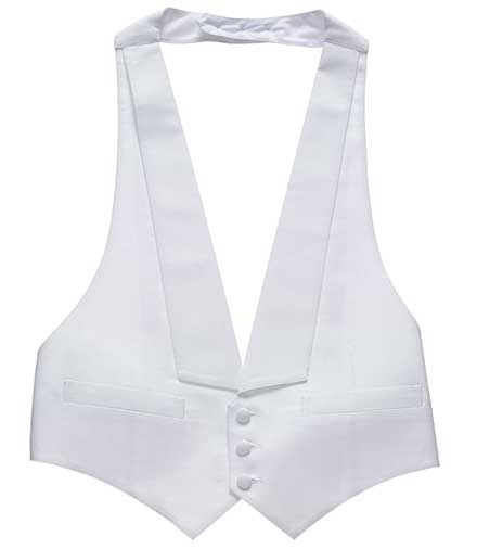 Formal White Pique Vest