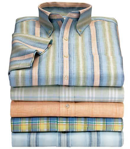 JosBank : Wrinkle Resistant Linen Pattern Short Sleeve Sportshirt : Men s clothing (dress & casual) > Shirts