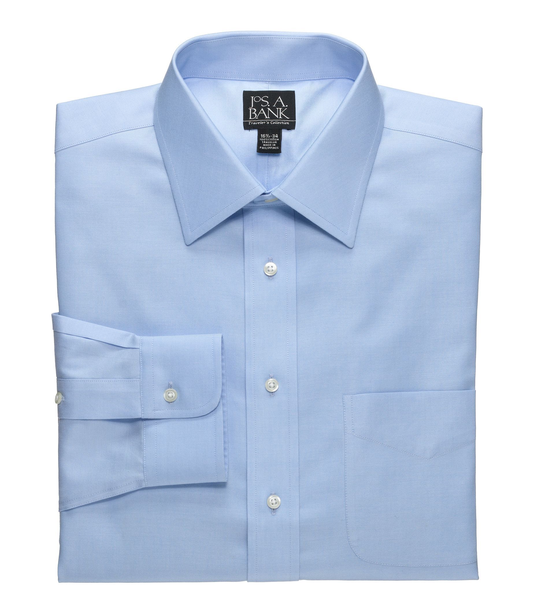 Traveler Spread Collar Twill Charvet Dress Shirt- 2 for $99