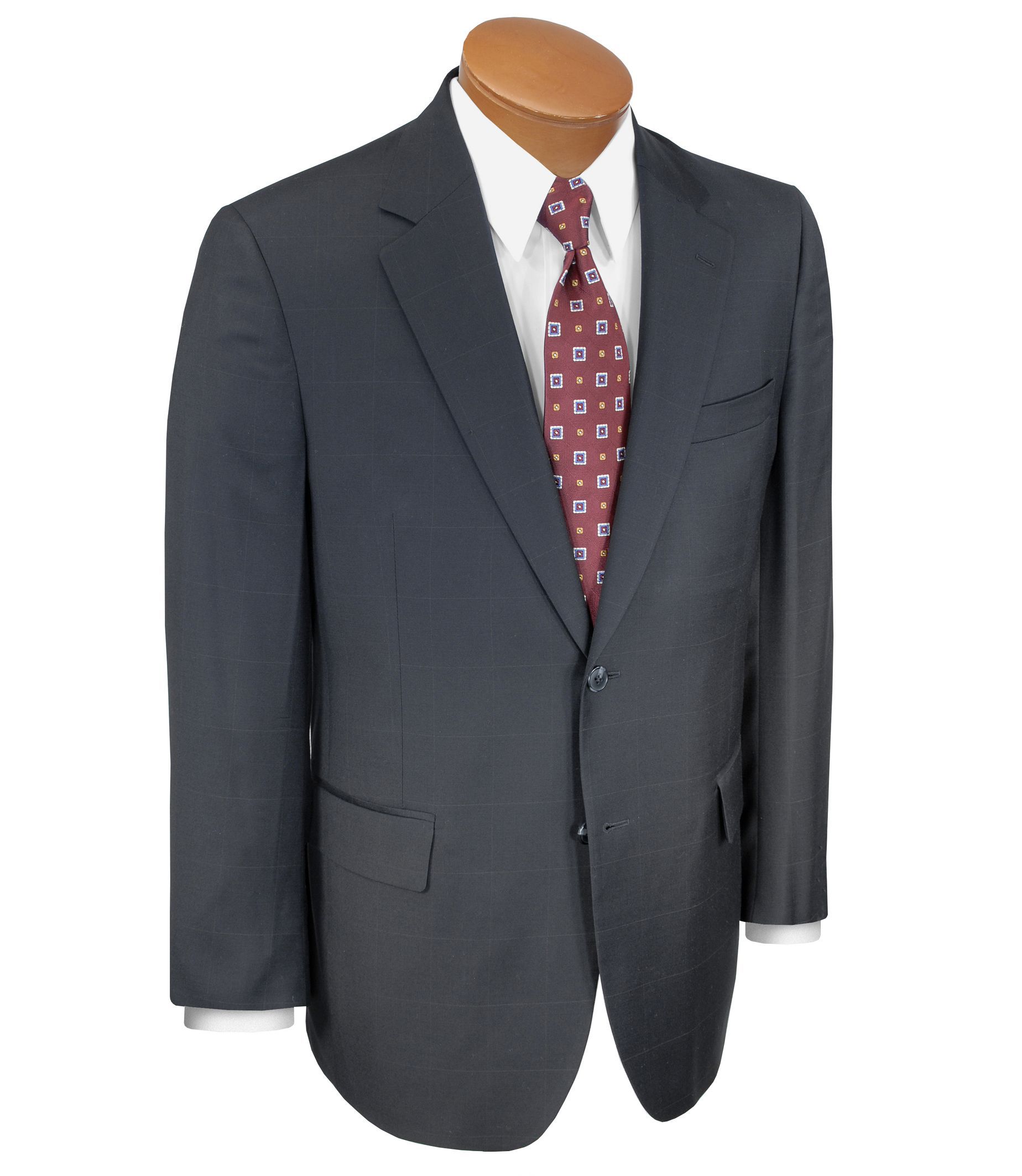Traveler Suit Separates 2-button Jacket- Black Windowpane