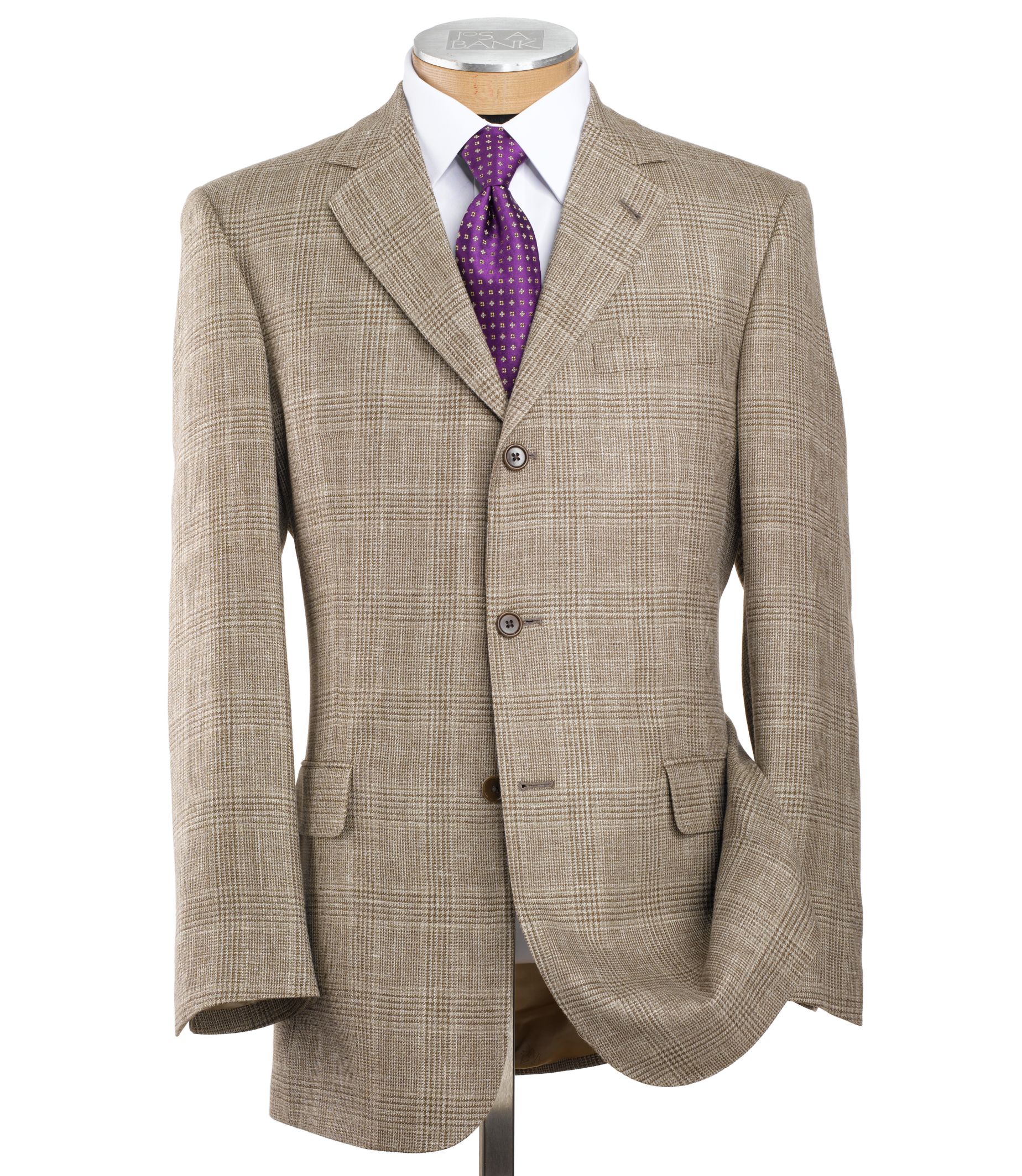 Signature Gold 3-Button Patterned Sportcoat