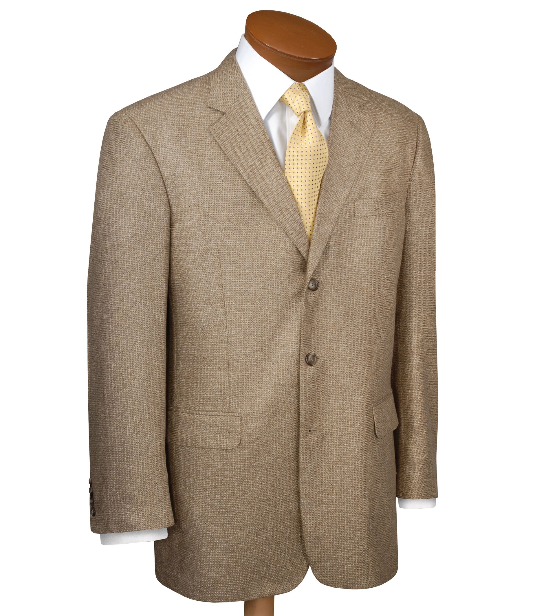 JosBank : Executive 3 Button Sportcoat- Tan Basketweave : Men's clothing (dress & casual) > Blazers