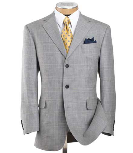 Executive 3 Button Sportcoat- Blue Plaid
