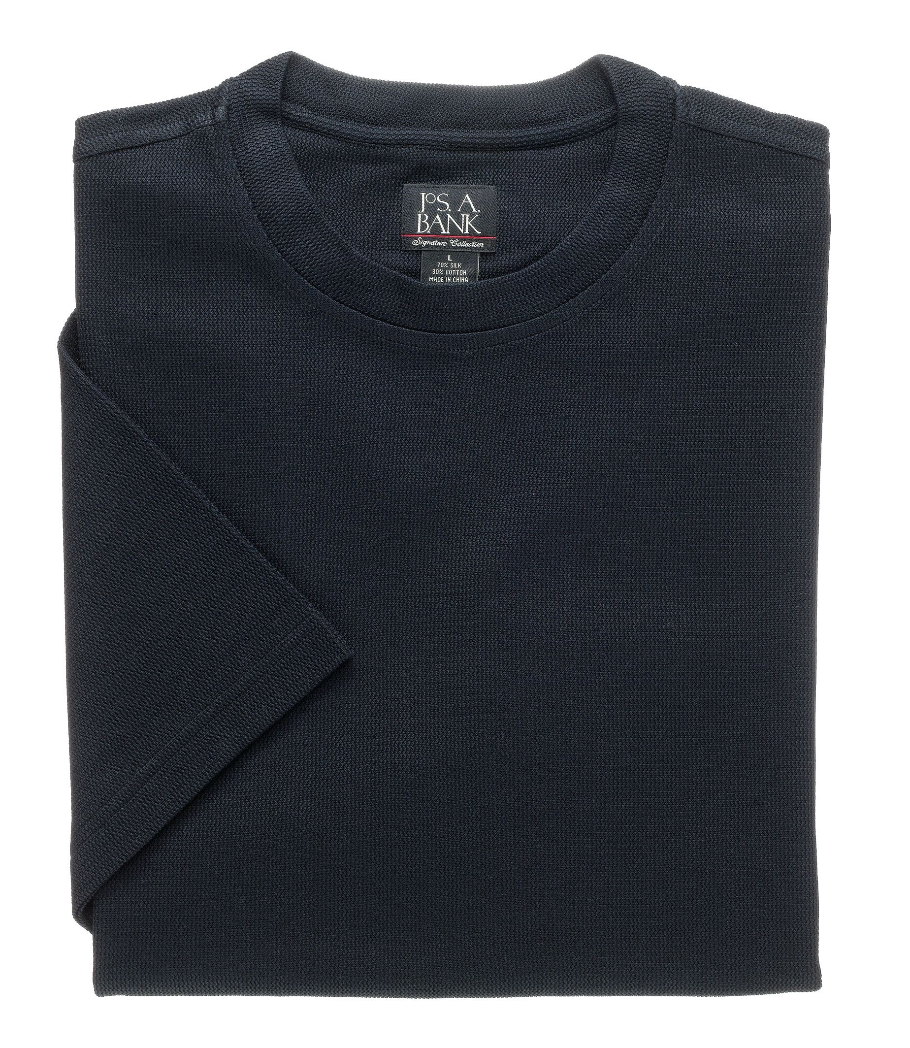 Signature Silk/Cotton Textured Crew