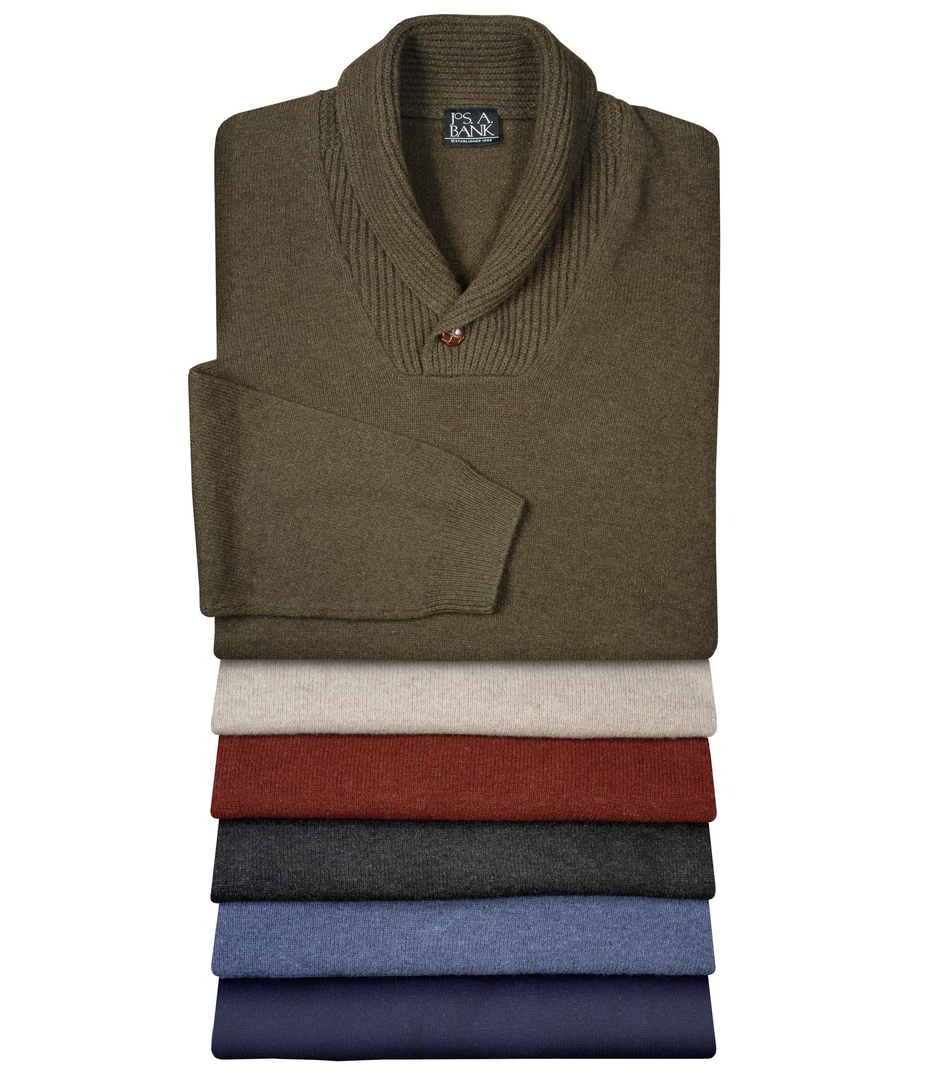 Fine Lambswool Shawl Collar Sweater- 3 for $99
