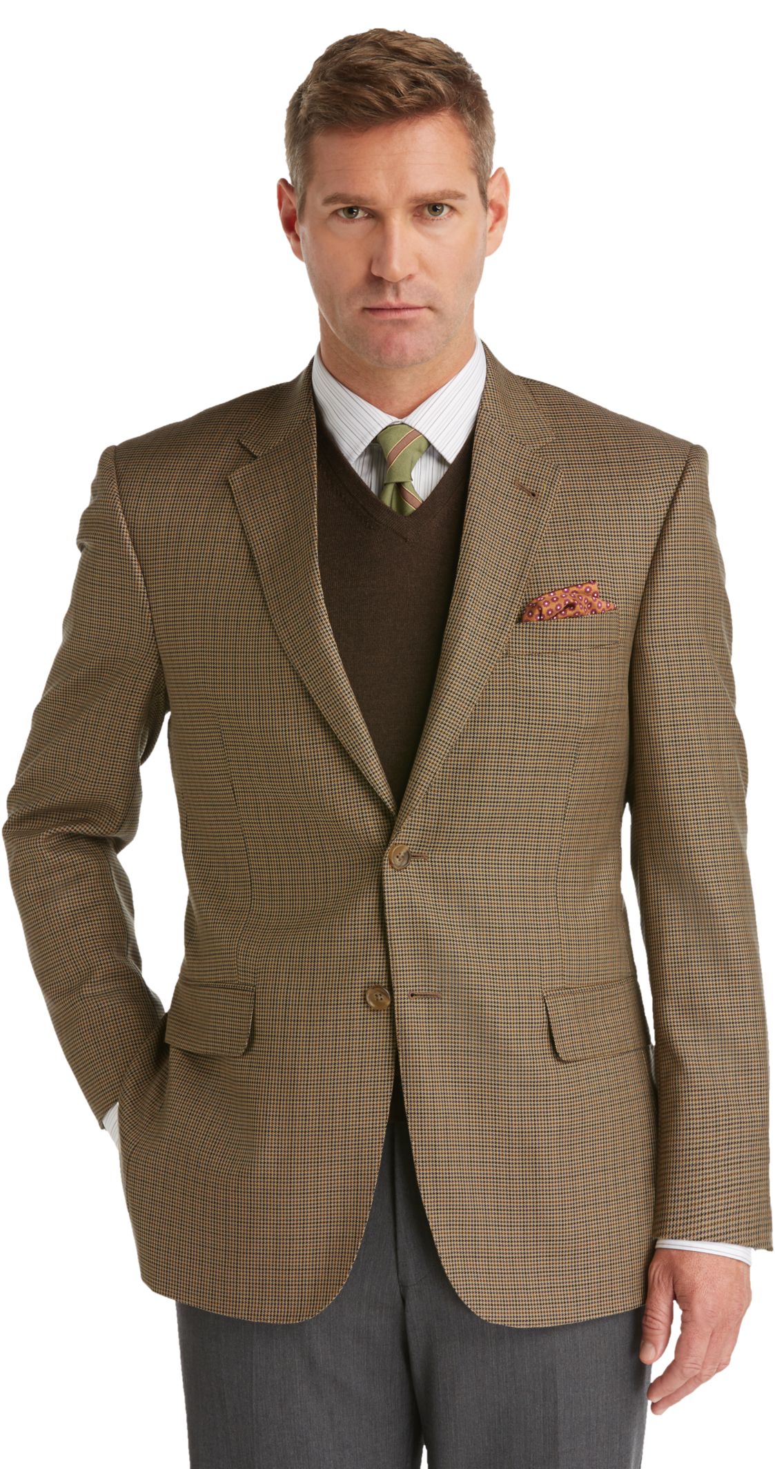Signature Gold 2-Button Patterned Sportcoat