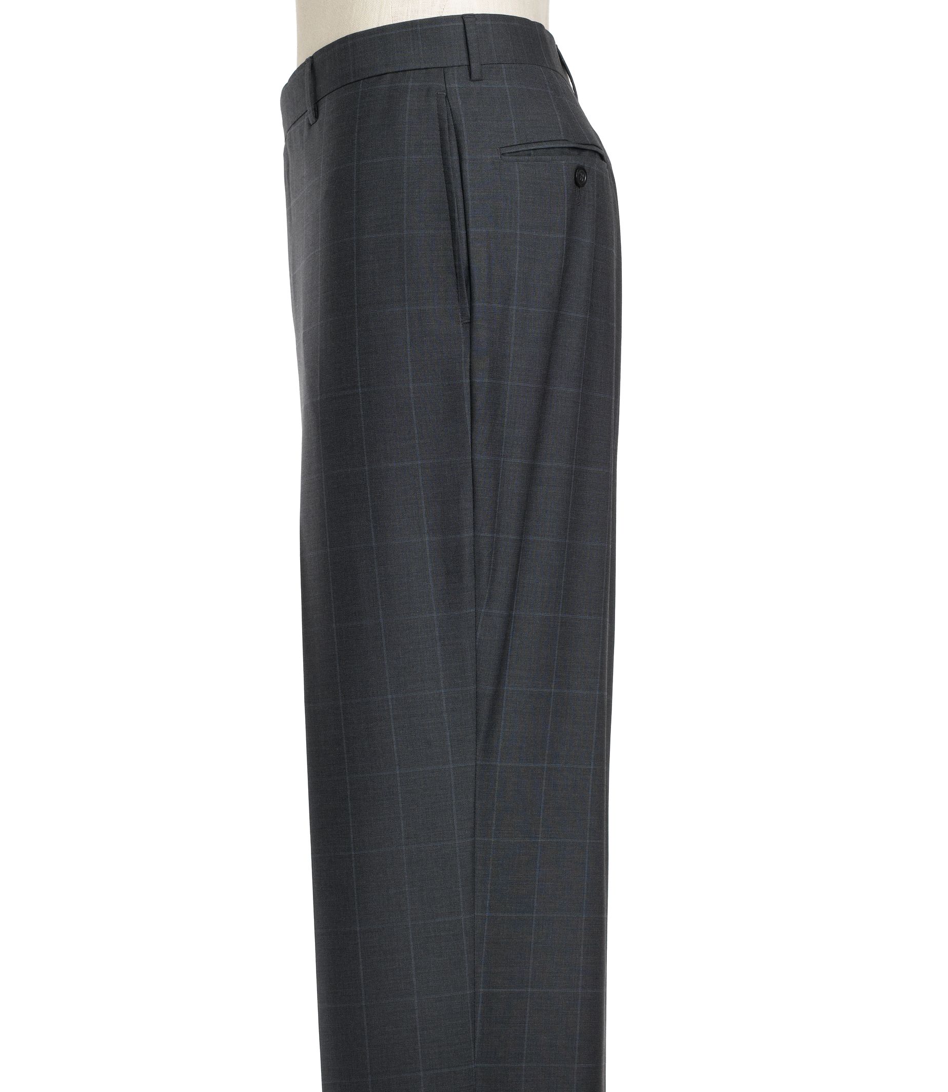 Signature Year-Round Pleated Front Windowpane Trousers