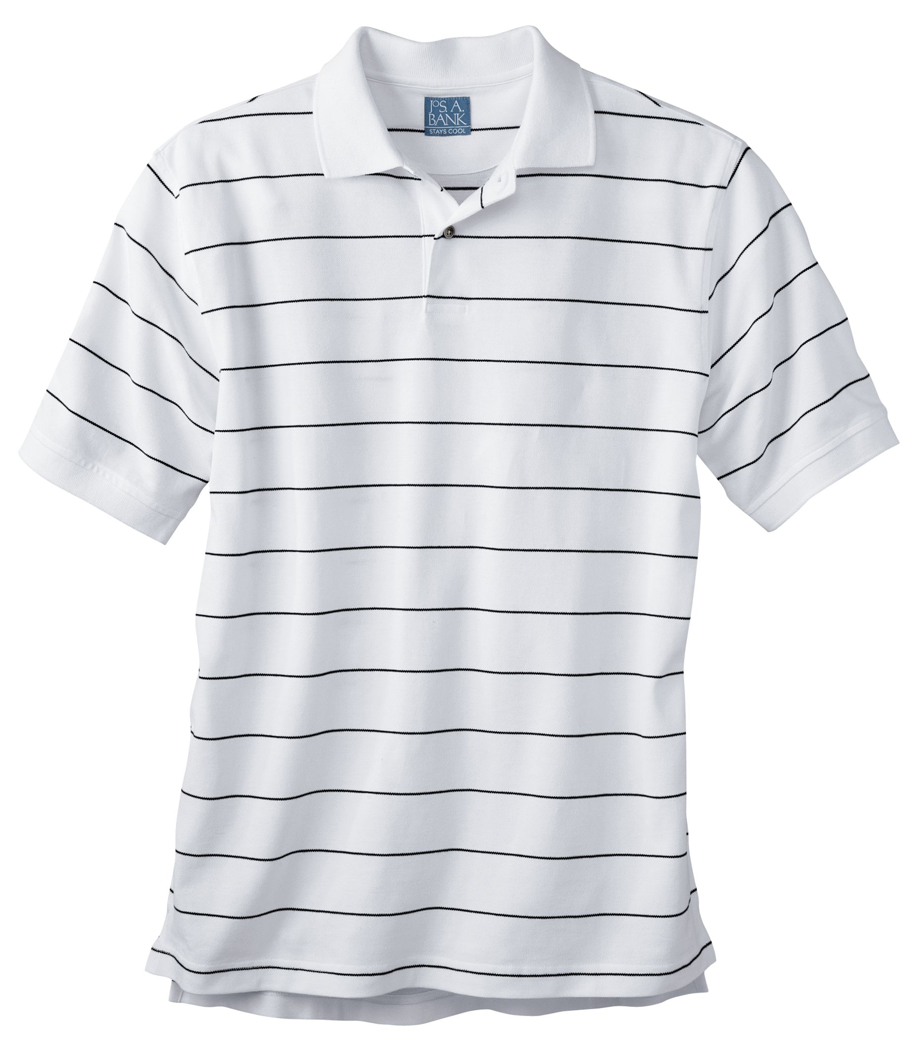 Stays Cool Striped Pique Polo