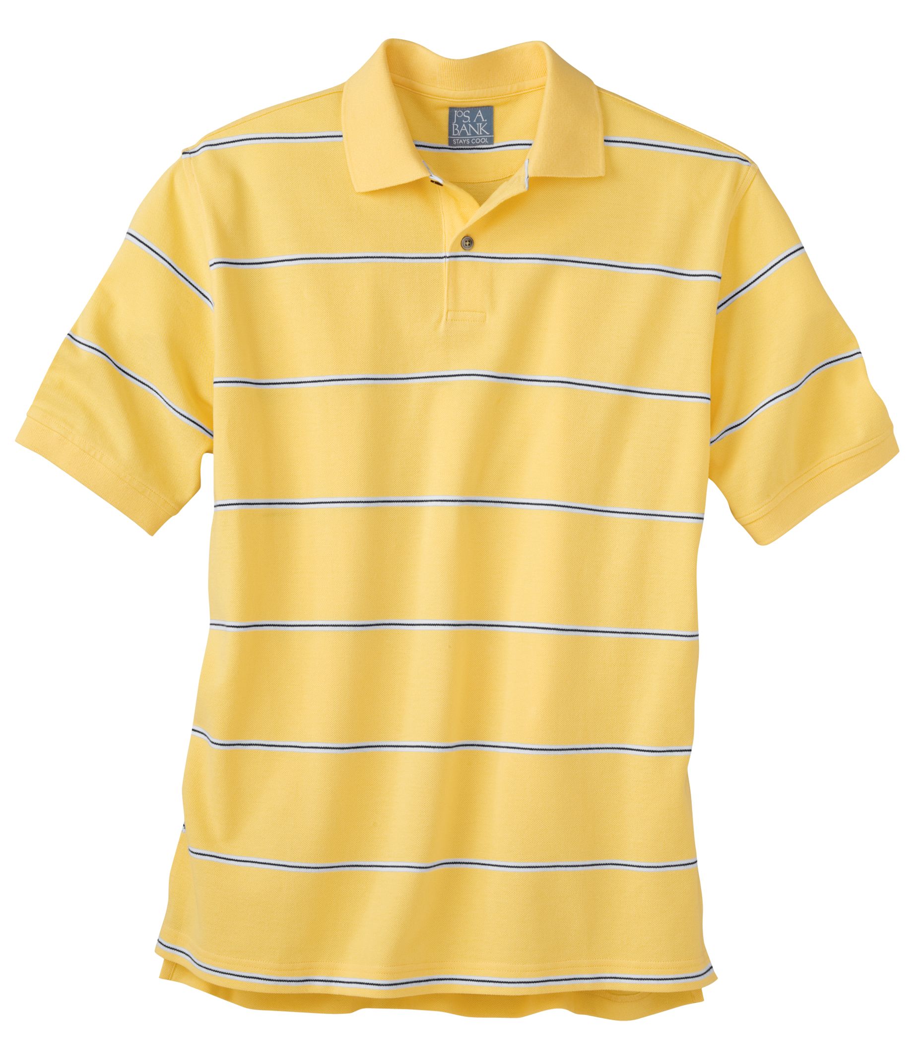 Stays Cool Striped Pique Polo
