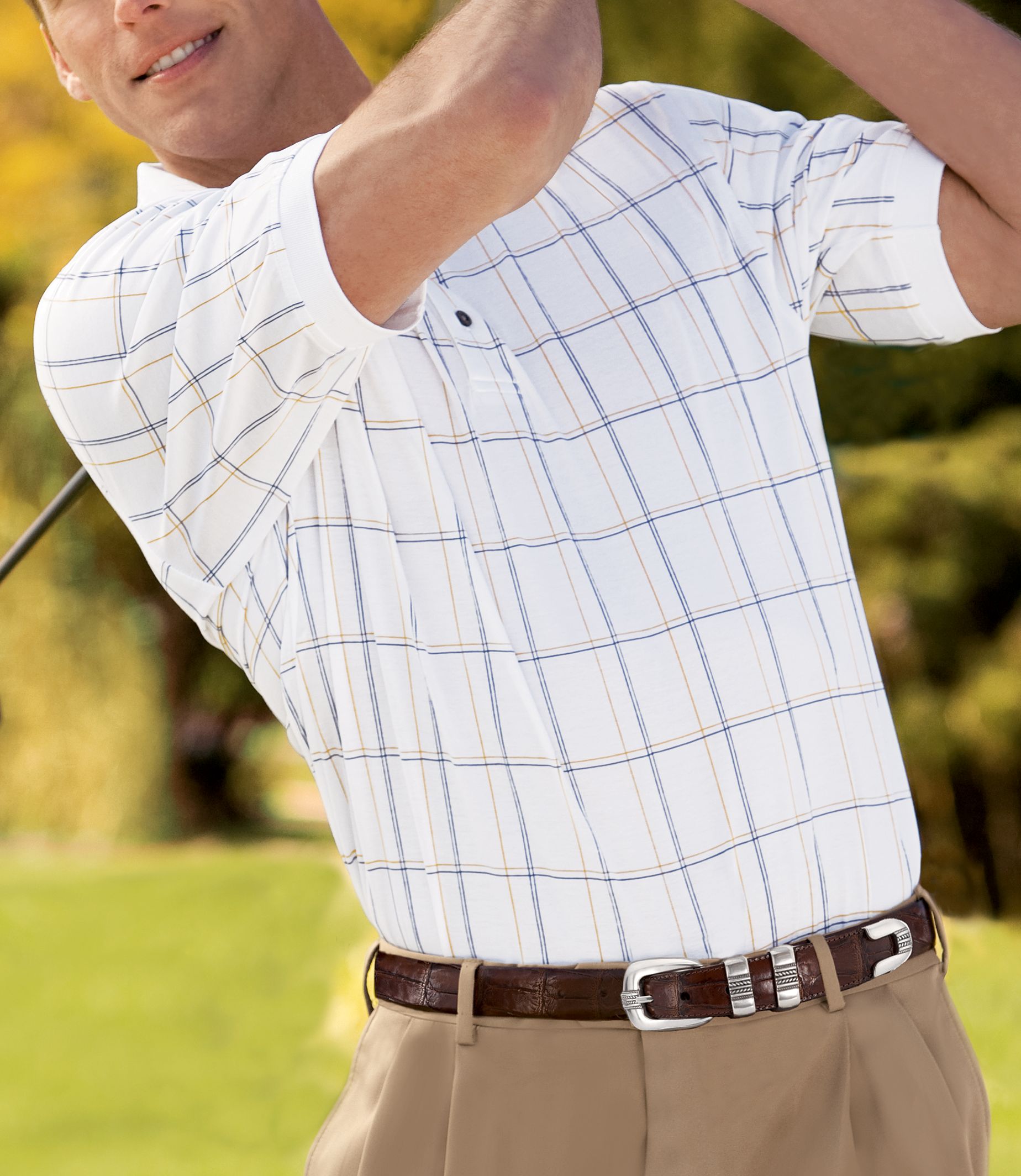 David Leadbetter Stays Cool Pattern Polo