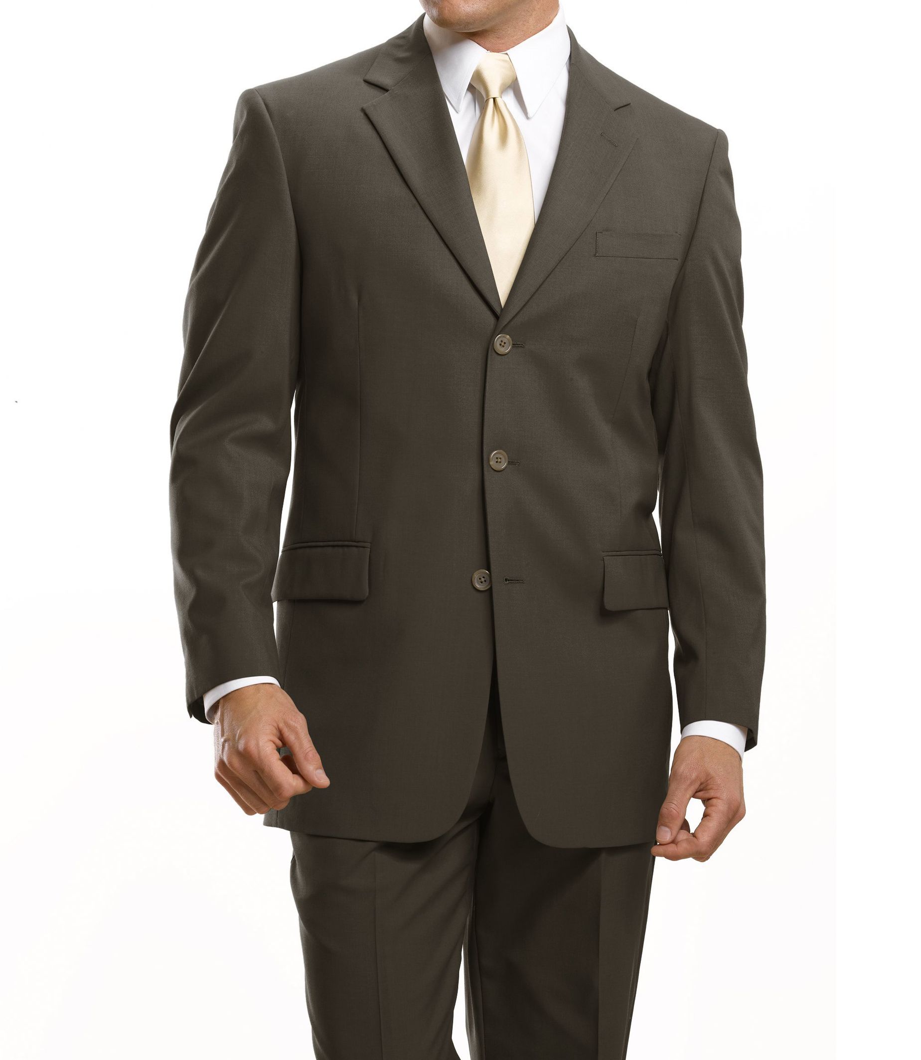 Business Express 3-Button Jacket- British Tan