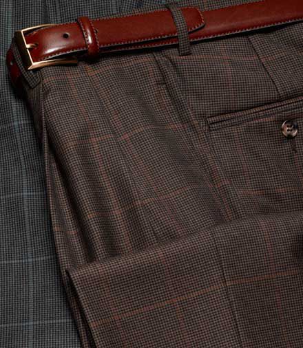 Signature Patterned Pleated Trousers

