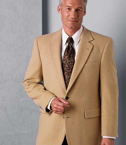 Clearance Executive 2-Button Camelhair Blazer
