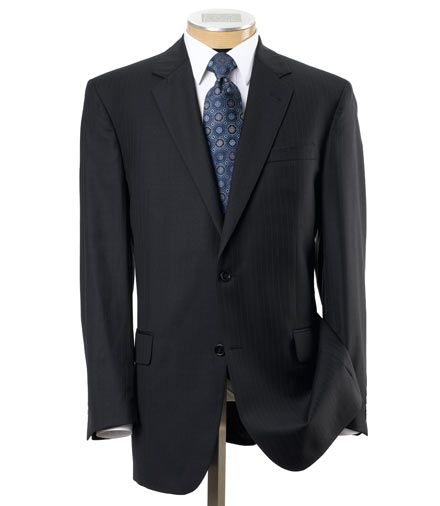 JosBank : Signature 2 Button Patterned Wool Suit : Men's clothing (dress & casual) > Suits