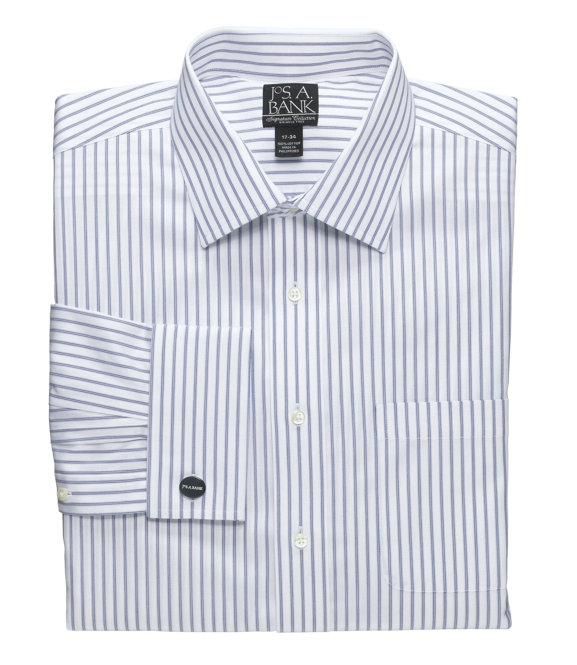 Signature Wrinkle-Free Spread Collar, French Cuff Dress Shirt
