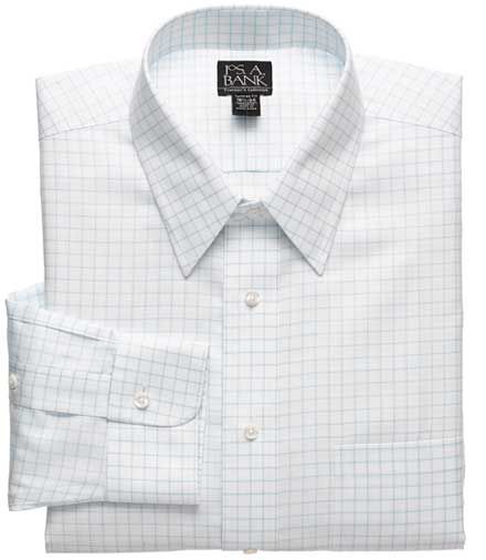 Traveler Point Collar Twill Check Dress Shirt Big/Tall- Buy 4, Get 50% OFF!
