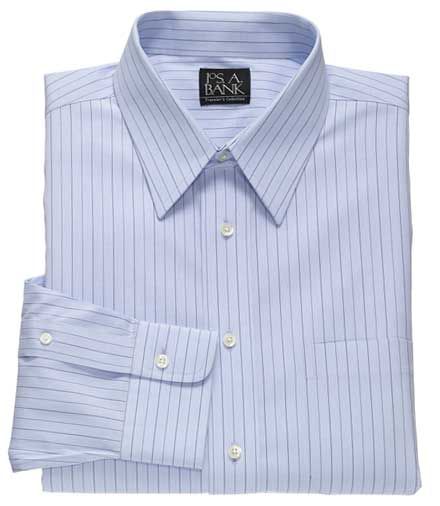 Traveler Point Collar Pinpoint Stripe Dress Shirt Big or Tall