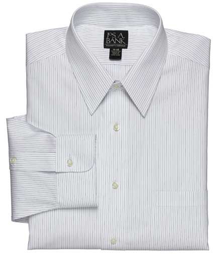 Traveler Point Collar Pinpoint Stripe Dress Shirt Big/Tall- 2 for $139.99