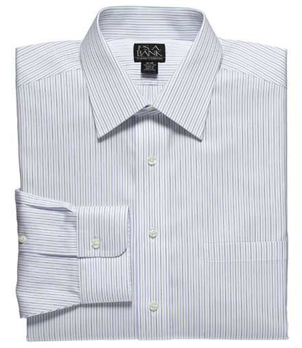 Traveler Tailored Fit Spread Collar Twill Dress Shirt