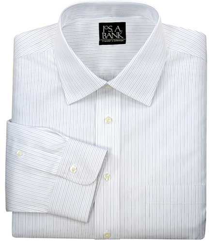 Traveler Spread Collar Stripe Dress Shirt