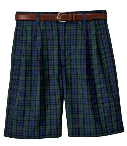 Pleated Poplin Shorts
