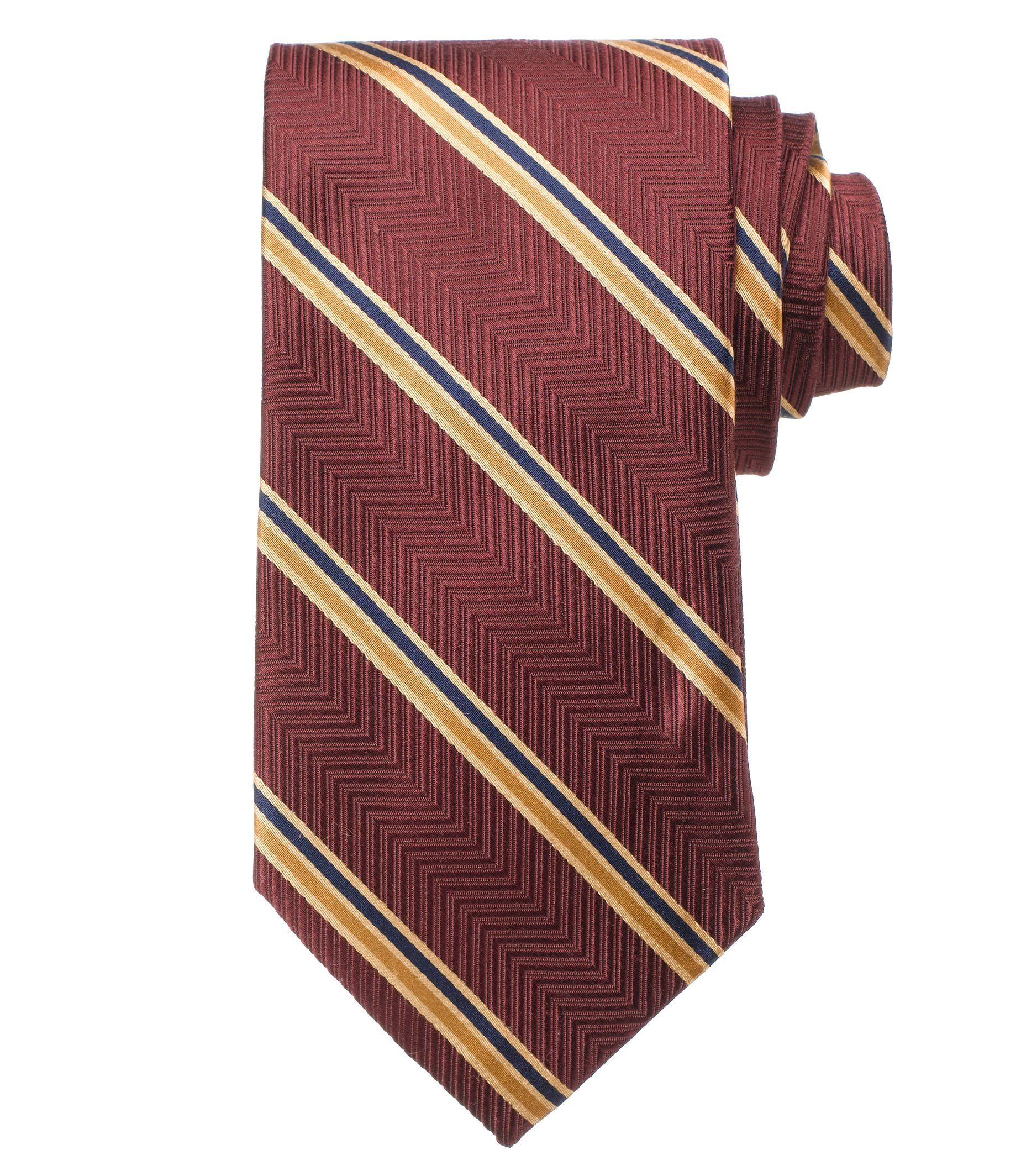 JosBank : Zig Zag Stripe Long Tie : Men s clothing (dress & casual) > Accessories