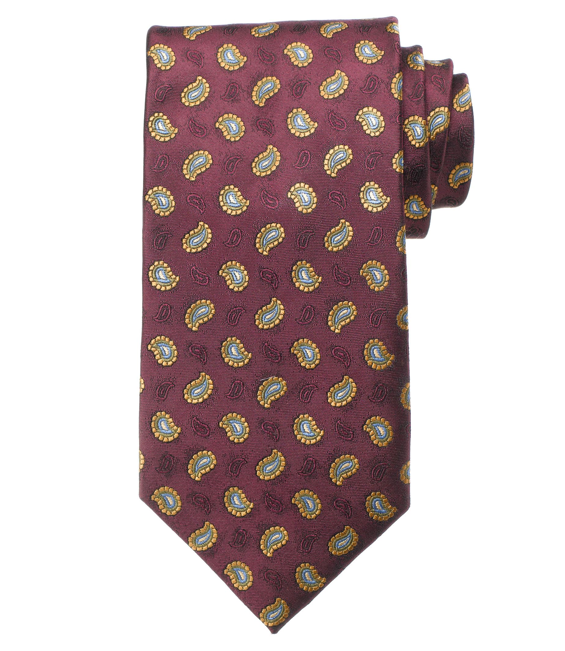Tossed Paisley Long Tie
