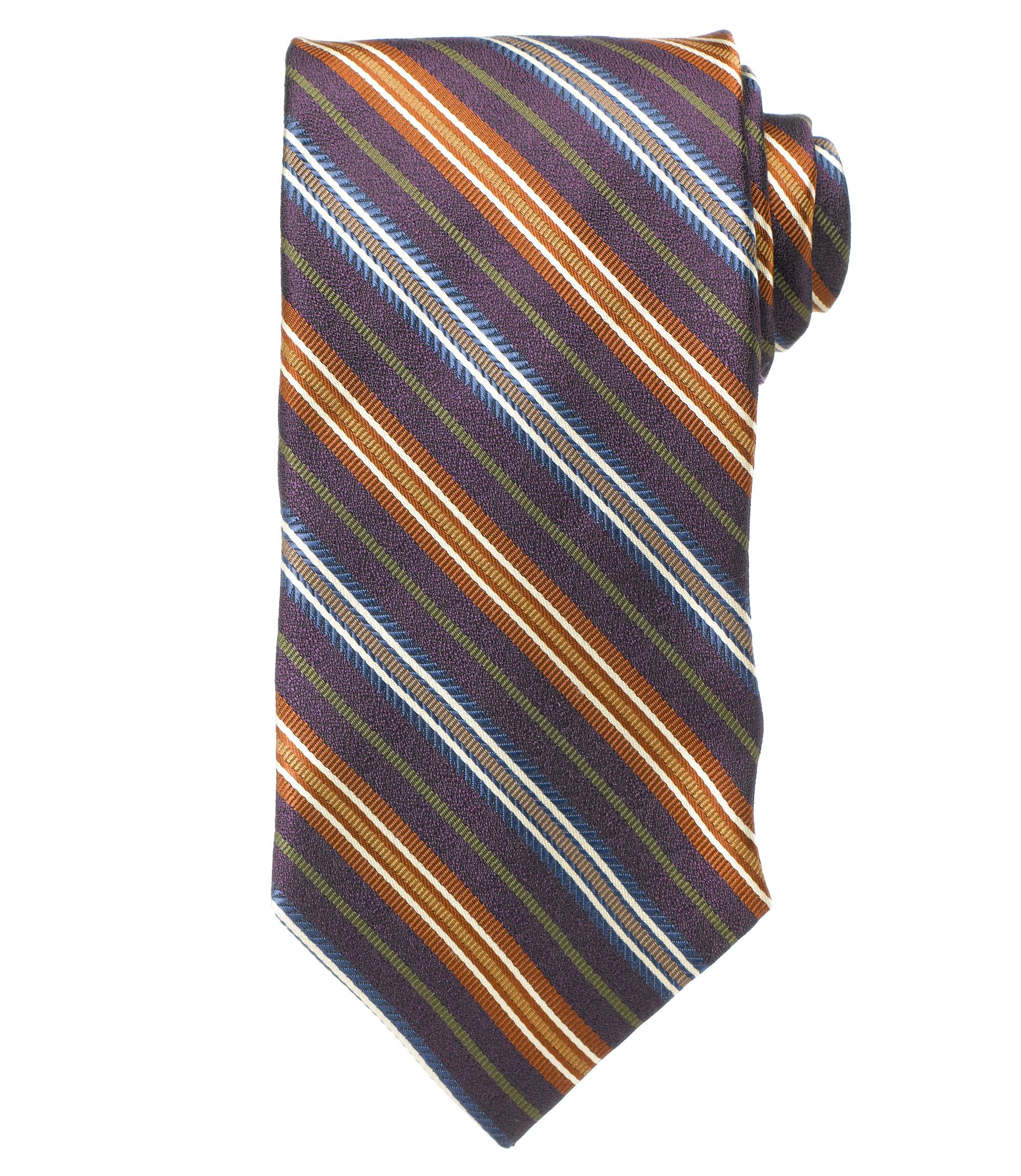 Multi Striped Long Tie
